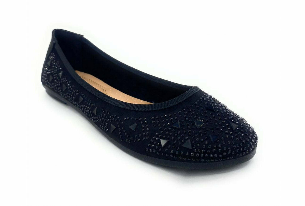 Faux Suede Comfort Women Shoes; Flat, Black