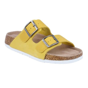 Yellow Two Strap Buckle Slides